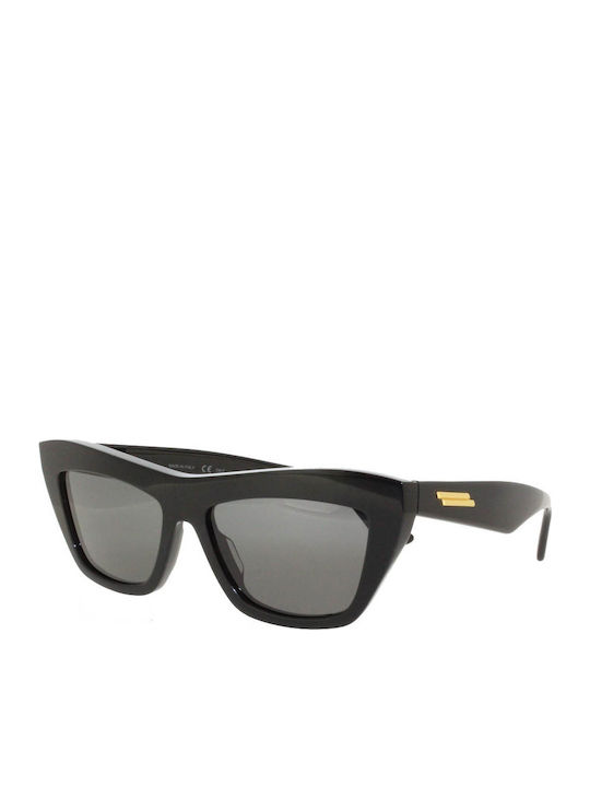 Bottega Veneta Women's Sunglasses with Black Plastic Frame and Black Lens BV1121S 001