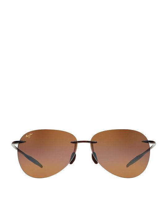 Maui Jim Men's Sunglasses with Brown Plastic Frame and Brown Polarized Lens H421-26