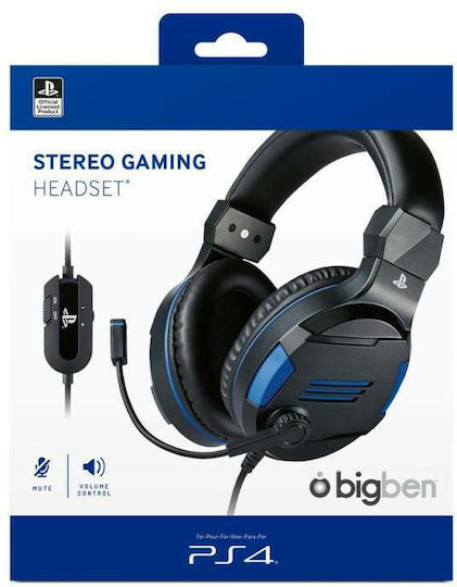 Bigben Interactive Interactive V3.0 Over Ear Gaming Headset with Connection 3.5mm Black Blue