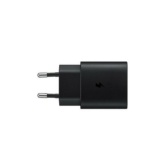 Samsung Φορτιστής με Θύρα USB-C 25W Power Delivery Μαύρος (EP-TA800E+EP-DG980BBE Bulk)