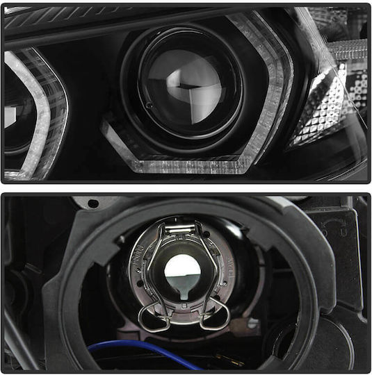 Sonar Front Lights Angel Eyes BMW Series 3 F30 / F31 3D Black 2011-2015 Set of 2 Pieces