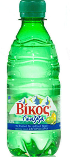 Vikos Lemon Soda with Carbonation in Bottle 6x330ml