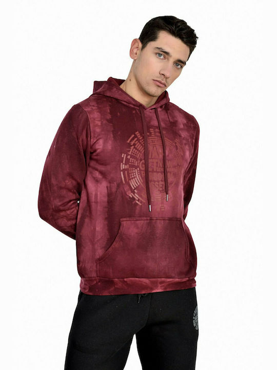 Target Men's Sweatshirt with Hood and Pockets Burgundy