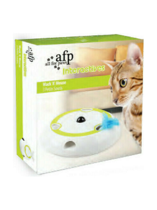 All For Paws Interactive Wack A'Feather Automatisch Katzenspielzeug 27x27x5.5cm