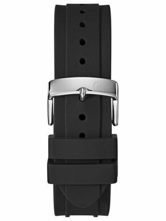 GC Watches Sportracer Ανδρικό Ρολόι 45mm Χρονογράφος Μπαταρίας με Μαύρο Καουτσούκ Λουράκι