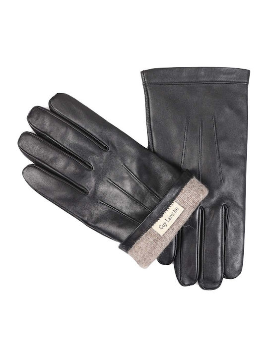 Guy Laroche Men's Leather Gloves Black 98953