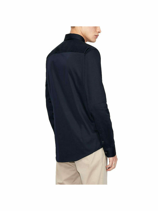 Armani Exchange Hemd Slim Fit in Marineblau