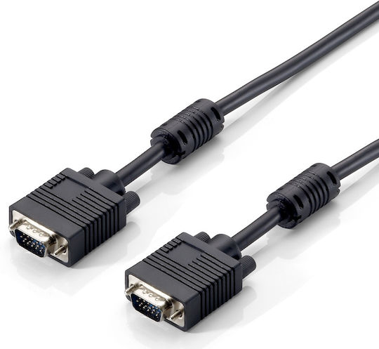 Equip Кабел VGA мъжки - VGA женски Черен 1м (118810)