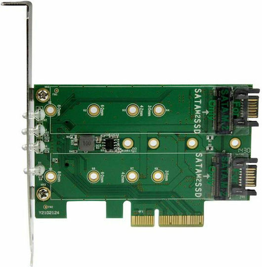 StarTech 3-Port M.2 SSD (NGFF) Adapter Card 1 x PCIe (NVMe) M.2, 2 x SATA III M.2 - PCIe 3.0