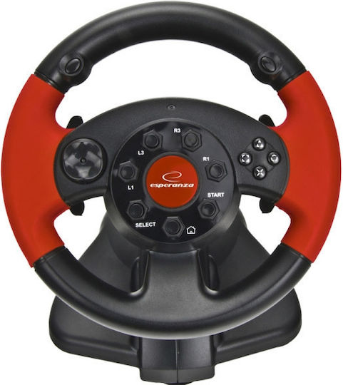 Esperanza High Octane Τιμονιέρα με Πετάλια για PC / PS3 με 180° Περιστροφής