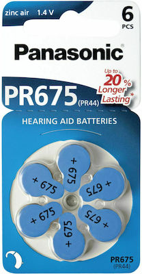 Panasonic Hearing Aid Batteries 675 1.4V 6pcs