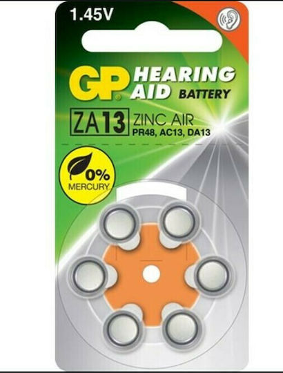 GP Batteries Hearing Aid Batteries 13 1.4V 6pcs