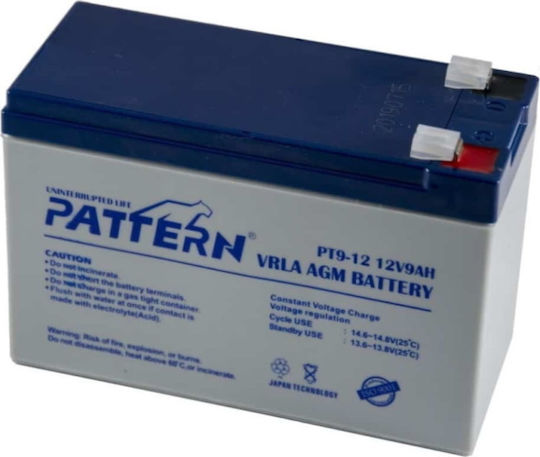 Pattern Battery PT9-12 Батерия UPS с Капацитет 9Ах и Напрежение 12V 1бр