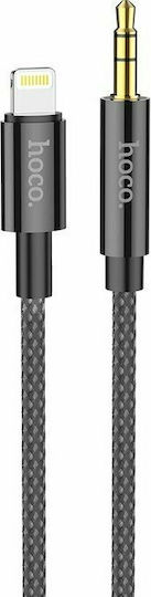 Hoco UPA19 Braided 3.5mm to Lightning Cable Μαύρο 1m