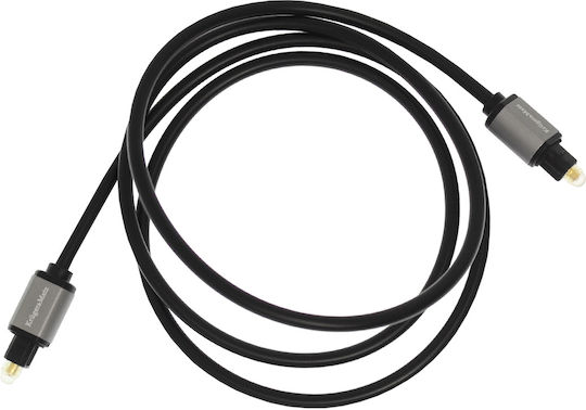 Kruger & Matz Optical Audio Cable TOS male - TOS male Μαύρο 1m (KM1220)