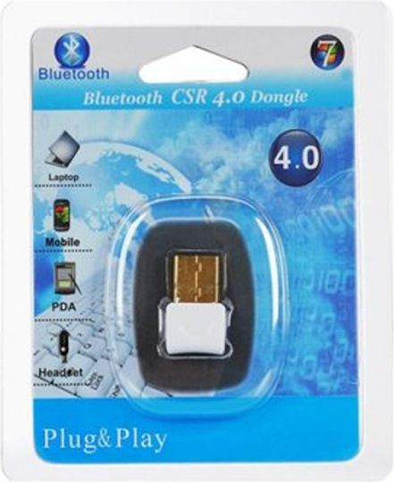USB Bluetooth 4.0 Adapter Λευκό (10006)