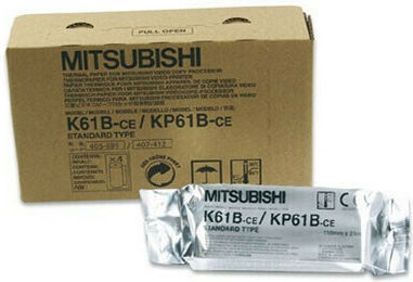Mitsubishi Electric K-61B Γνήσια Μελανοταινία A6 B/W video printer P-90 P-91 4τμχ (102.001)