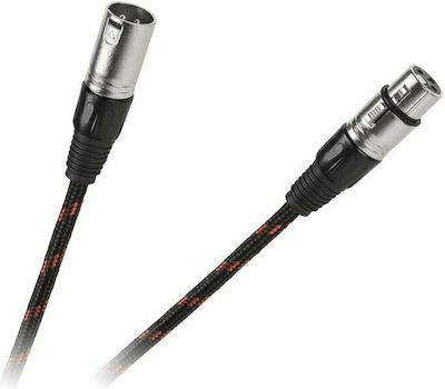 Cable XLR male - XLR female Μαύρο 10m (DM-2756-10)