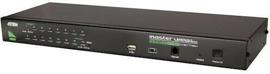 Aten 16-Port PS/2-USB VGA KVM Switch with Daisy-Chain Port and USB Peripheral Support