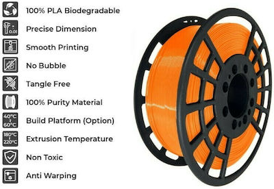 GST3D PLA+ Filament pentru imprimante 3D 1.75mm Fluorescent Orange 1kg