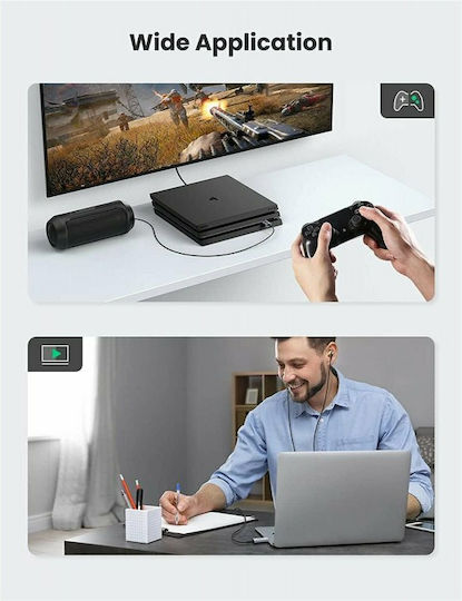 Ugreen CM383 Εξωτερική USB Κάρτα Ήχου σε Γκρι χρώμα