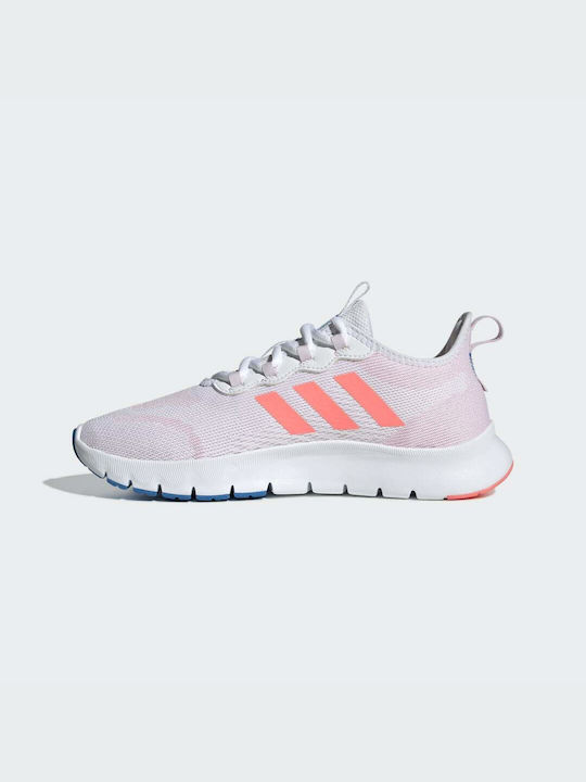 Adidas Nario Femei Pantofi sport Alergare Cloud White / Acid Red / Blue Rush