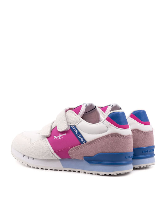 London One Παιδικά Sneakers με Σκρατς Λευκά