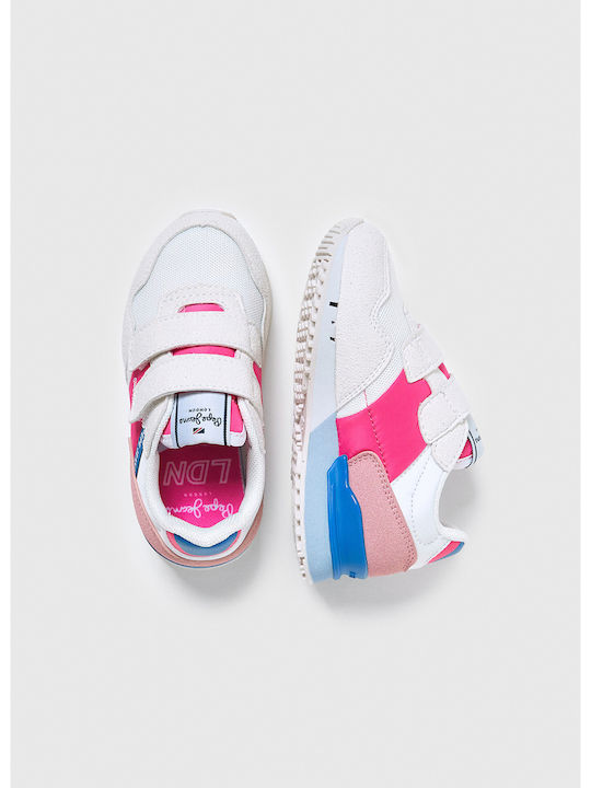 London One Παιδικά Sneakers με Σκρατς Λευκά