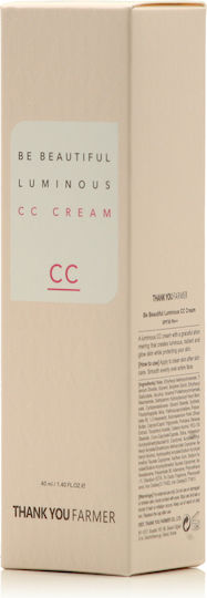Thank You Farmer Be Beautiful CC Luminous Ενυδατική Κρέμα Προσώπου Ημέρας με SPF30 40ml