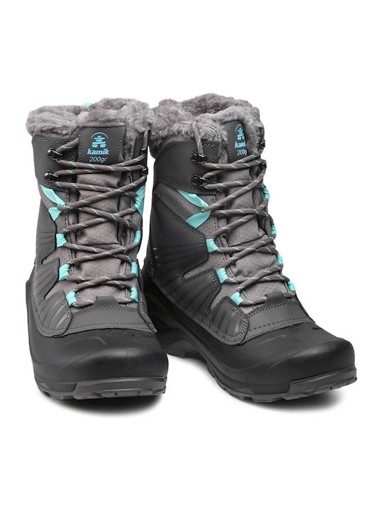 Icelandf Damenstiefel mit Pelz Charcoal