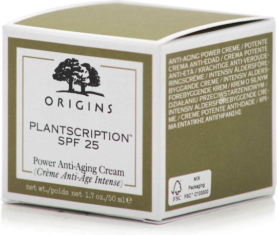 Origins Plantscription Κρέμα Προσώπου με SPF25 για Αντιγήρανση & Σύσφιξη 50ml