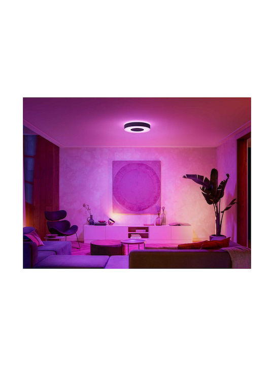 Philips Smart Πλαφονιέρα Οροφής 42.5εκ. Μαύρη με Ενσωματωμένο LED