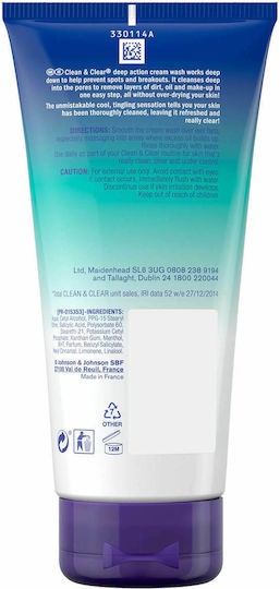 Clean & Clear Deep Action Gel Facial Cleanser Against Imperfections 150ml