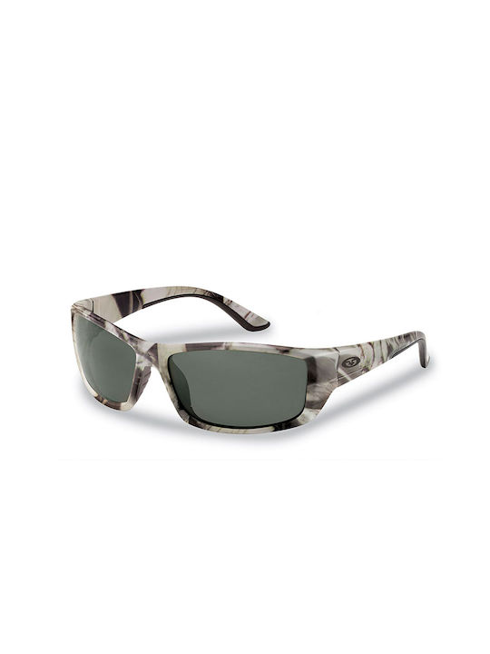 Flying Fisherman Buchanan Copper / Crystal Gunmetal Sonnenbrillen mit Gray Rahmen und Braun Polarisiert Linse 7719