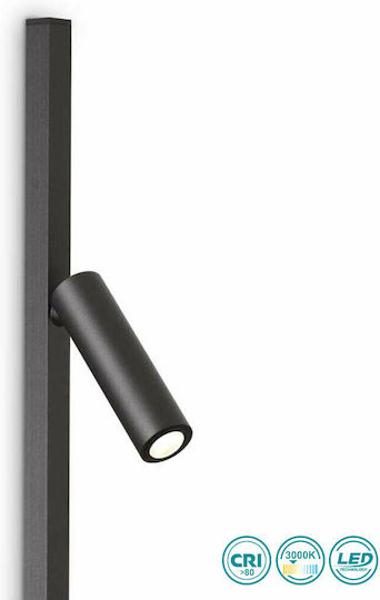 Ideal Lux Syntesi Leuchte Wand LED Schwarz 12x27x12cm Ideal Lux Syntesi Leuchte Wand LED Schwarz 12x27x12cm