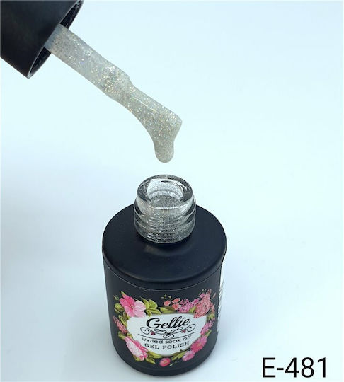 Gellie Semipermanent Lac de Unghii E 481 cu Glitter 10ml 1buc