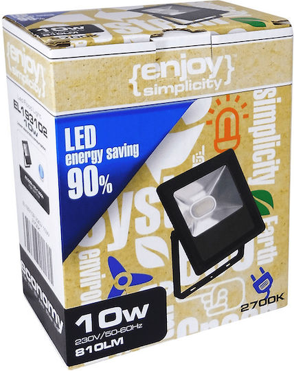 Elvhx Στεγανός Προβολέας LED 200W Θερμό Λευκό 3000K IP65