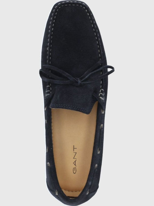 Mc Bay Men's Suede Moccasins Blue