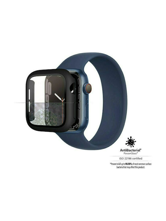 PanzerGlass Full Body Plastic Case with Glass in Black color for Apple Watch 45mm