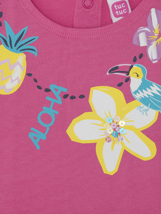 Children's Dress Short Sleeve Tulle Floral Multicolour