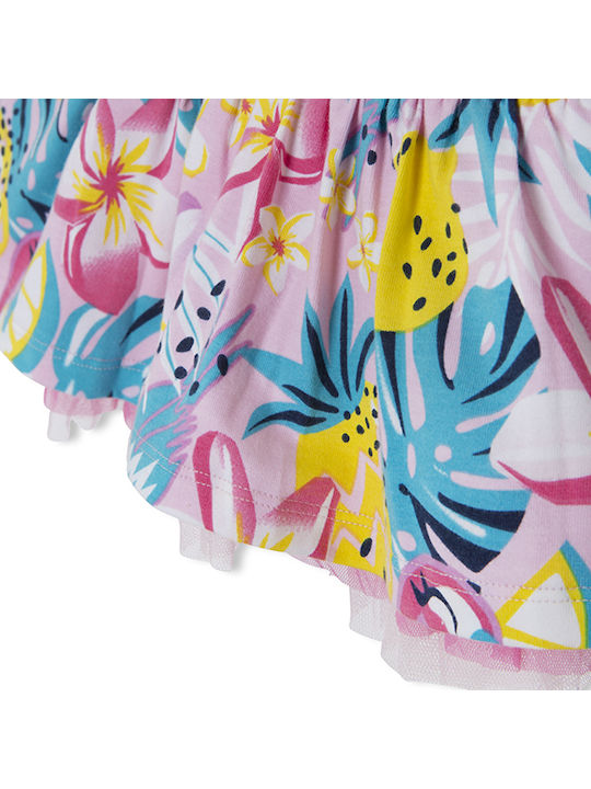 Children's Dress Short Sleeve Tulle Floral Multicolour