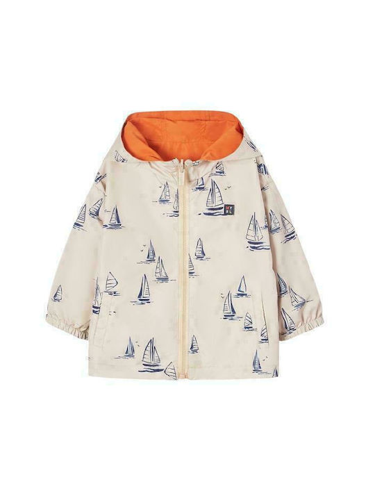 Mayoral Kids Sports Jacket short Windproof Hooded Orange