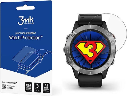 3MK Flexible 7H Tempered Glass pentru Garmin Fenix 6 3buc