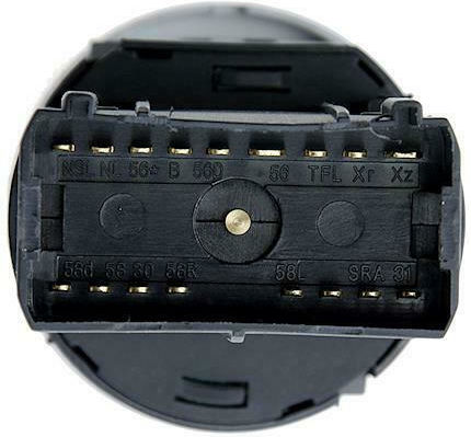 NTY Car Light Switch for Volkswagen Amarok / Caddy / Polo / Transporter 2010 17pin Black