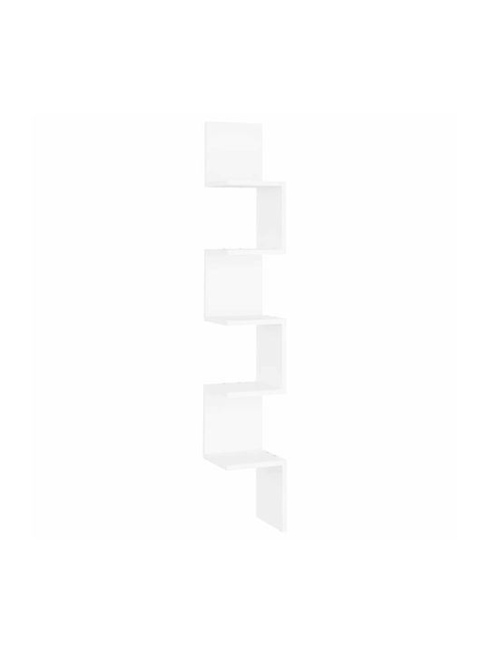 Ъглова Поставка Стенен Бял 20x20x127.5см.