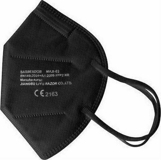 Max Barbeador Max-02 Filtering Half Mask FFP2 Μαύρο 10τμχ