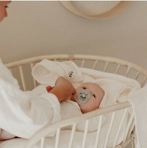 Bibs Swaddle Musselin-Kuscheldecke Rosa 120x120cm.