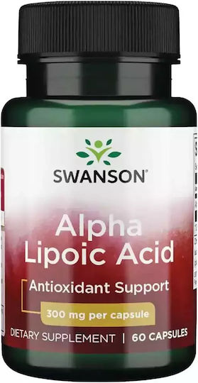 Swanson Alpha Lipoic Acid 300mg Ειδικό Συμπλήρωμα Διατροφής 60 κάψουλες