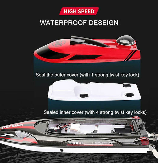 Speedboat HJ808 Τηλεκατευθυνόμενο Σκάφος Κόκκινο