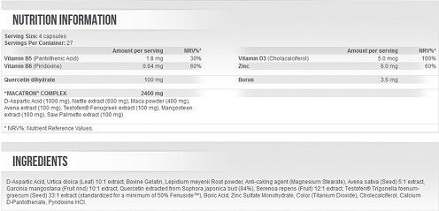 Scitec Nutrition Macatron Supliment Pentru Libidou Și Întărirea Testosteronului 108 Capsule